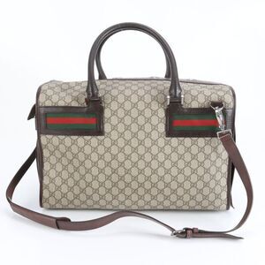Gucci GG Supreme Pet Carry 146278 2WAY Boston Bag Business Trip Travel Shoulder